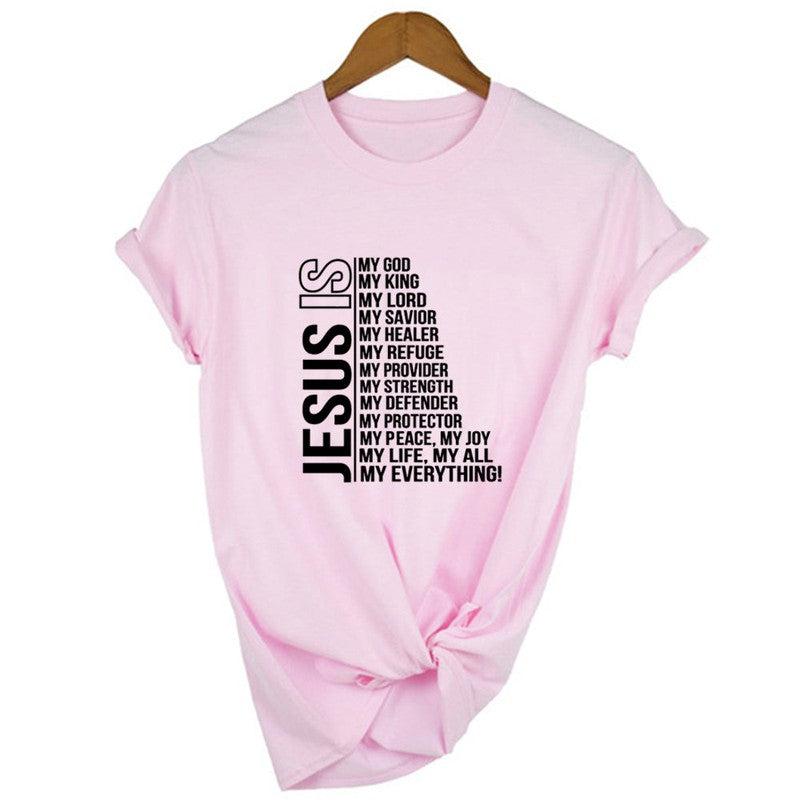 Cheky - Jesus Is My God King Everything Women Vintage Tops tshirts