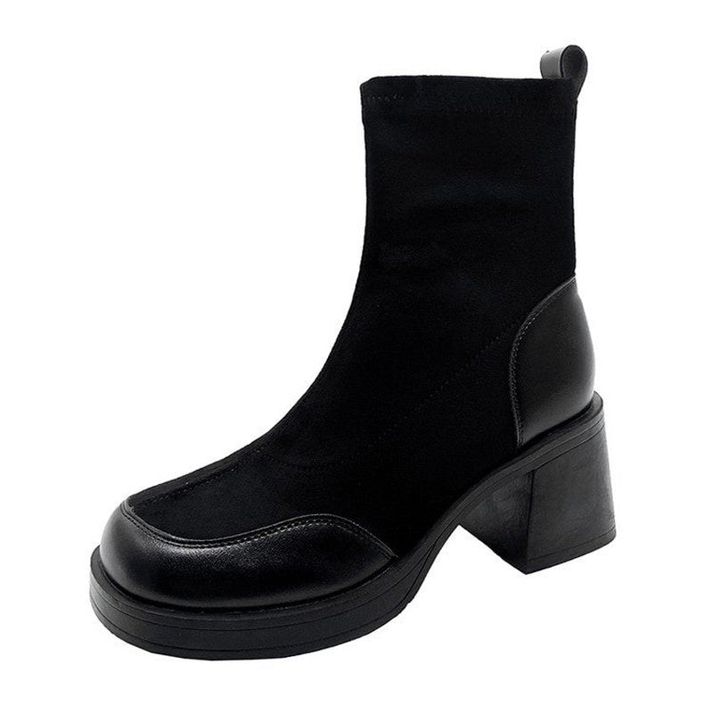 Cheky - Thick Bottom Boots Chunky Heel Martin Boots Women