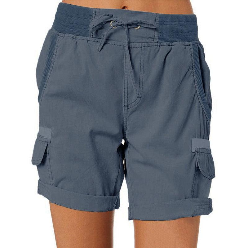 Cheky - Women's Casual High Waist Cargo Shorts