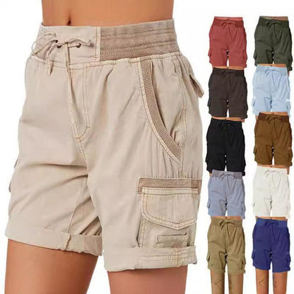 Cheky - Women's Casual High Waist Cargo Shorts