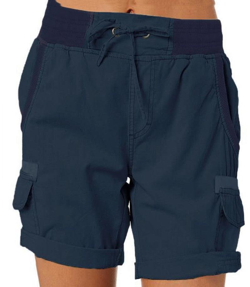 Cheky - Women's Casual High Waist Cargo Shorts