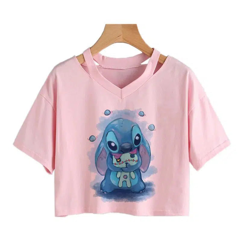 Cheky - Stitch Cartoon Graphic Tee