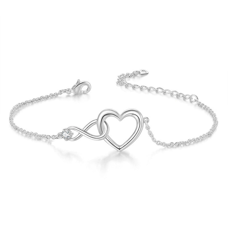 Cheky - Heart-shape Bracelet Fashion Jewelry Versatile Love Bracelet Gift For Girlfriend Valentine's Day