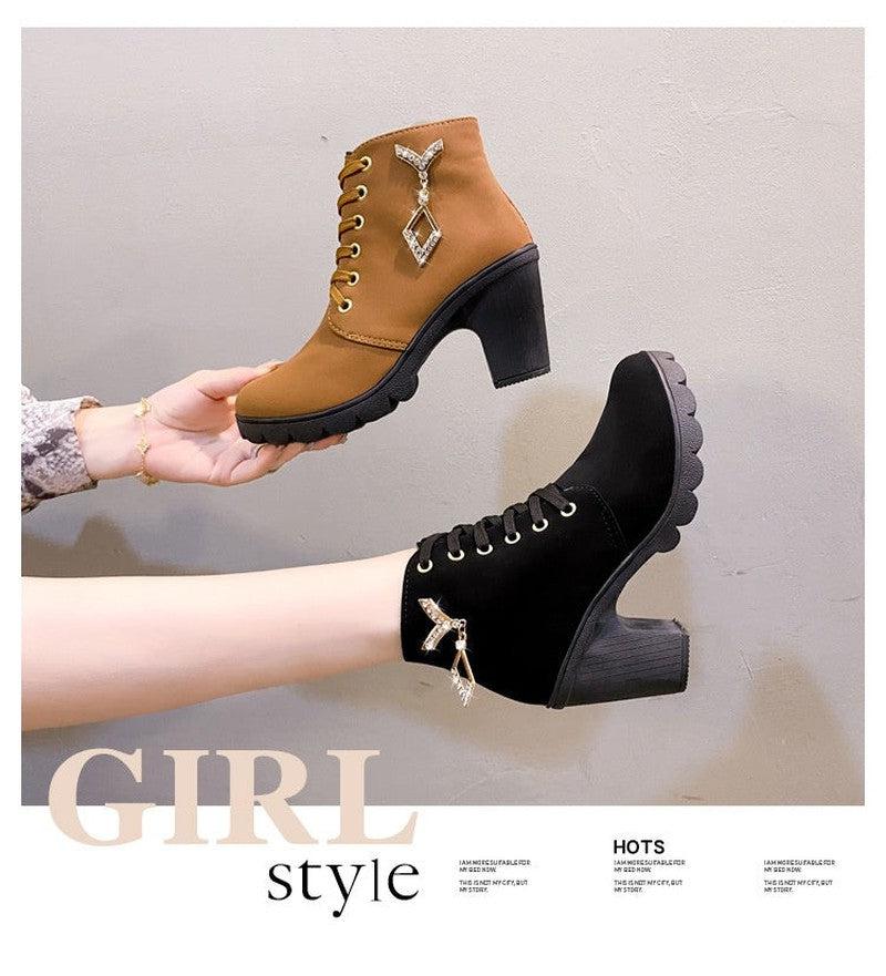 Cheky - Rubber New Personalized Versatile High Heel Boots