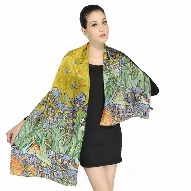 Cheky - Crepe Satin Long Scarf Women 160x45 Shawl