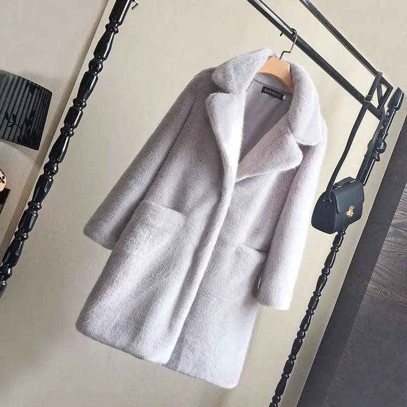 Cheky - Faux fur mink women mid-length women's coat