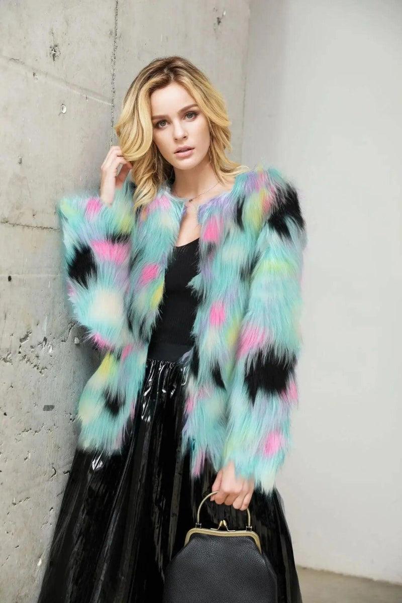 Cheky - Imitation fur coat