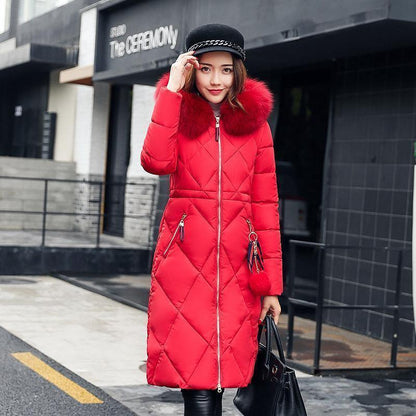 Cheky - Long hooded padded down coat coat women