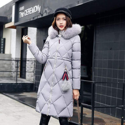 Cheky - Long hooded padded down coat coat women