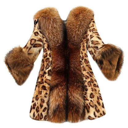 Cheky - Mid Length Leopard Print Coat In Autumn And Winter For Women