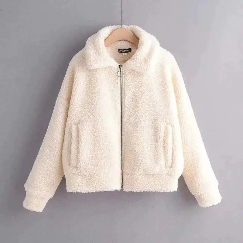 Cheky - Plush coat lamb wool coat