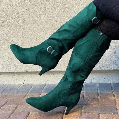 Cheky - Western Boots Winter Shoes Wide Calf Long Boots For Women