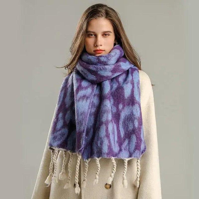 Cheky - Winter Scarf Women Cashmere Warm Pashmina Solid Female Scarv