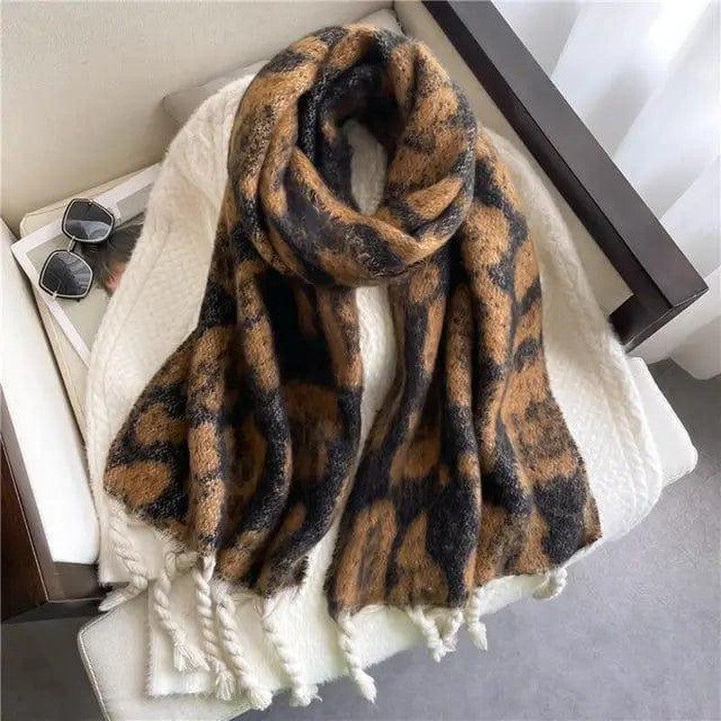 Cheky - Winter Scarf Women Cashmere Warm Pashmina Solid Female Scarv