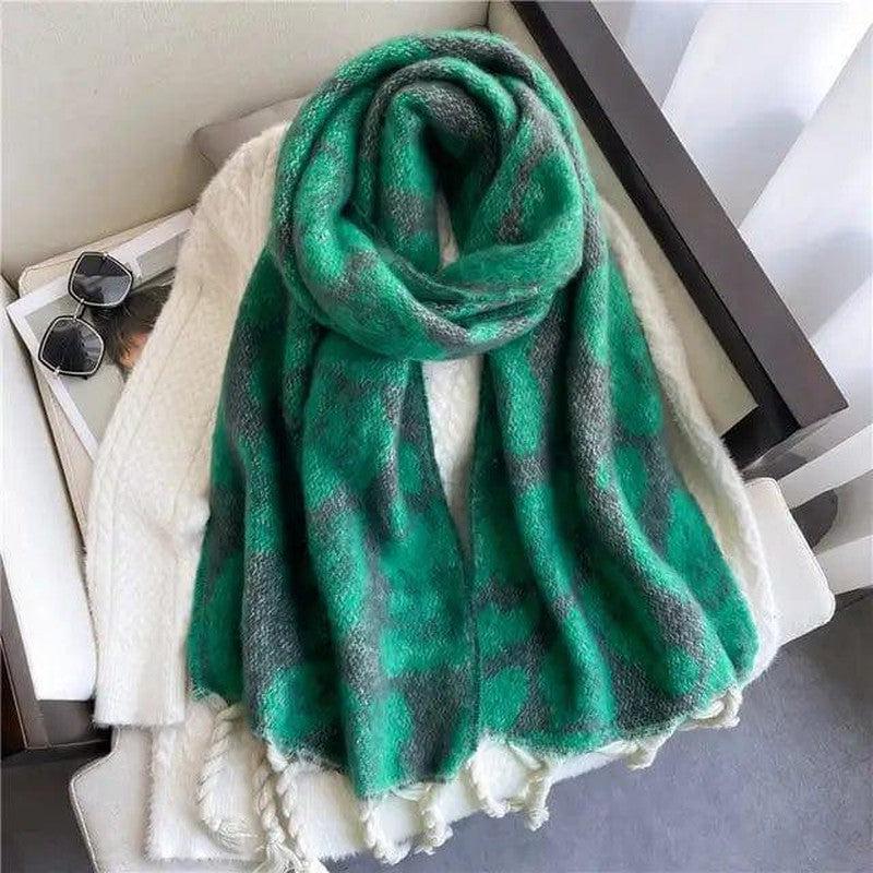 Cheky - Winter Scarf Women Cashmere Warm Pashmina Solid Female Scarv